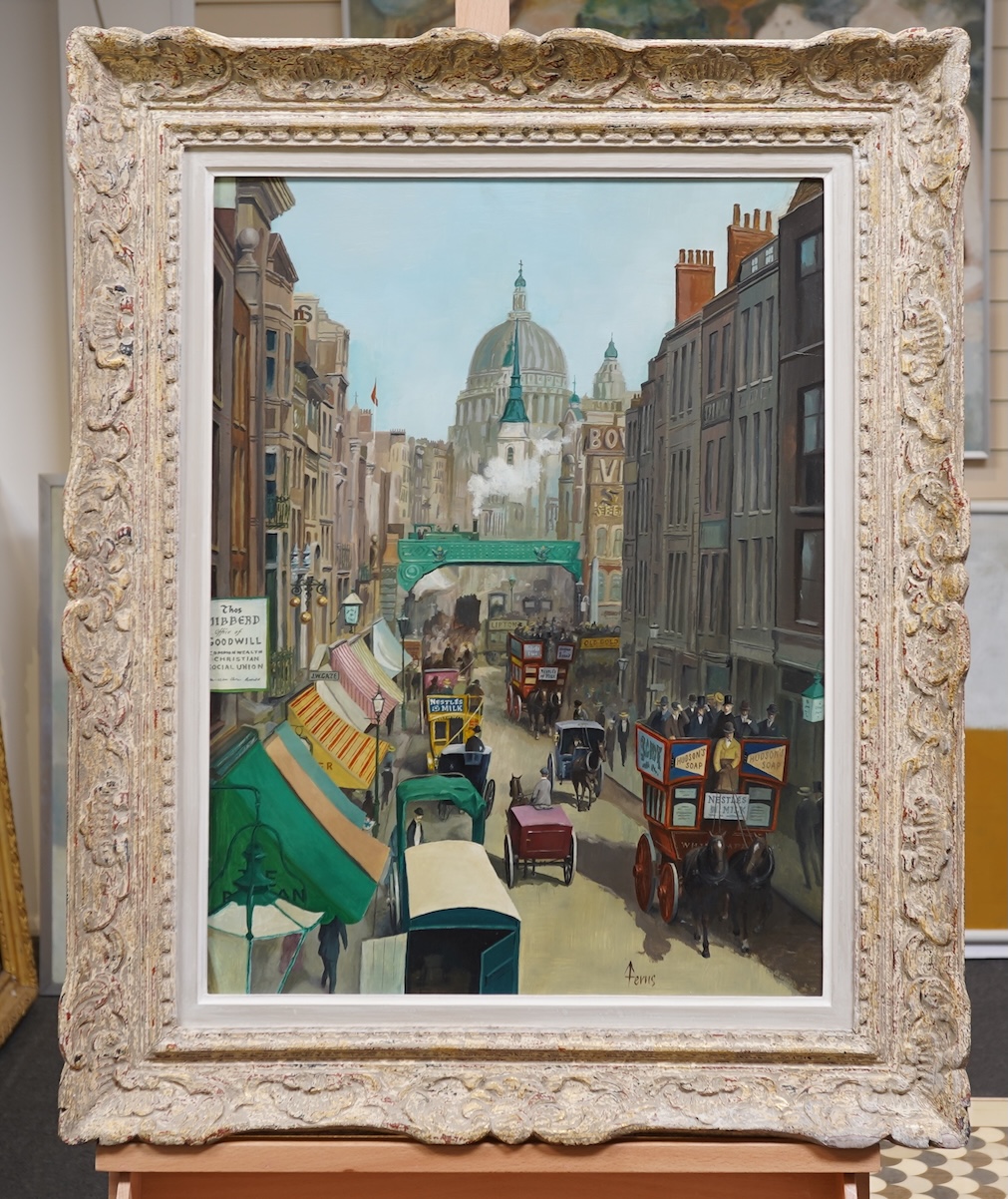 Ronald George Ferns, (1925-1997), 'A view along Fleet Street c.1900'
